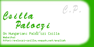 csilla paloczi business card